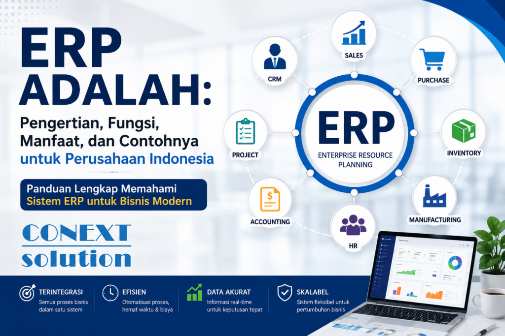 ERP Adalah: Pengertian, Fungsi, Manfaat, dan Contohnya untuk Perusahaan Indonesia