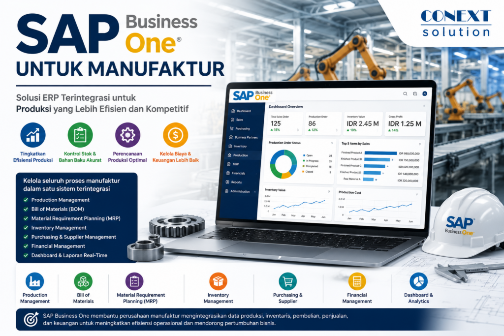 SAP Business One untuk Manufaktur: Solusi ERP untuk Produksi dan Kontrol Stok